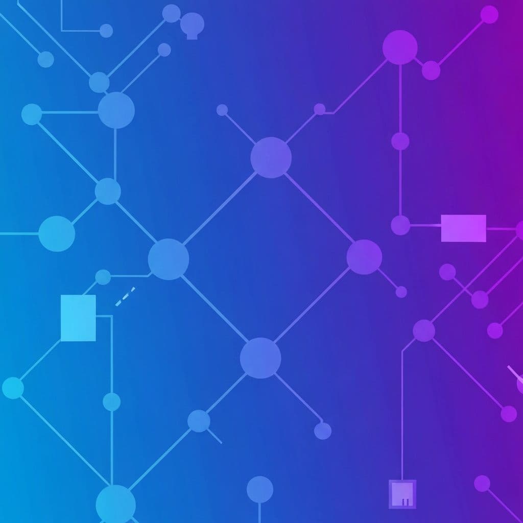 AI-powered business transformation — abstract network visualization representing intelligent automation